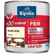 Peinture Extrême fer 0,25L brillant blanc cassé RIPOLIN