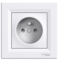 5 prises avec terre Asfora blanc - SCHNEIDER ELECTRIC