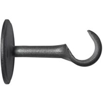 Support de barre à rideau en métal ouvert Ø20 60 mm coloris météorite