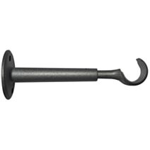 Support de barre à rideau en métal ouvert Ø20 extensible de 120 à 180 mm