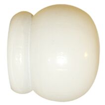 2 décors d'extrémité bois massif Ø35 laqué blanc