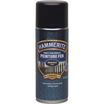 Peinture fer aérosol direct sur rouille martelé noir 400ml HAMMERITE