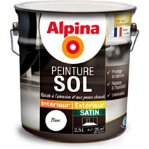 Peinture sol intérieur/extérieur 2,5L blanc satin ALPINA