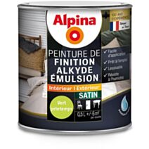 Peinture alkyde satin 0,5 L Vert printemps