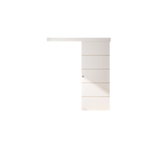 Porte coulissante en applique revêtue Blanc 83cm - OPTIRAIL