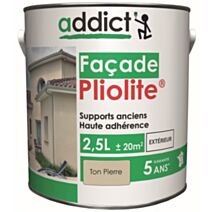 PEINTURE FACADE “ADDICT” 100% PLIOLITE 2,5 L TON PIERRE