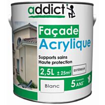 PEINTURE FACADE “ADDICT” ACRYL 2,5 L BLANC