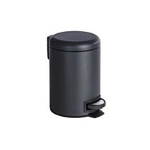 Poubelle salle de bain à pédale Leman Easy Close 3L noir