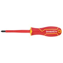 Tournevis Phillips isolé PH2x100mm chrome vanadium - INVENTIV
