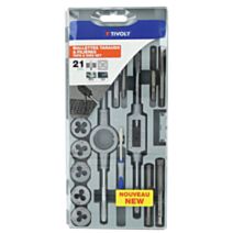 Coffret 21 tarauds et filières MTF21 métal - TIVOLY