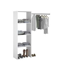 Dressing Combi Module B Colonne Penderie 160x180x40cm blanc - EKIPA