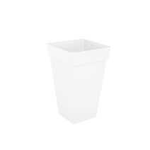 POT CAPRI CARRE HAUT 50CM BLANC