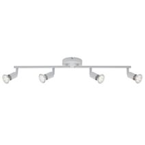Rail 4 spots led gu10 3w 250lm metal blc