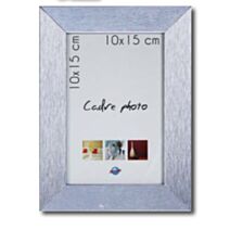 Cadre photo en bois recouvert alu brossé 24x30cm