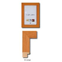 Cadre photo en bois coloré, orange 40x50cm