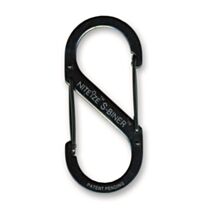 Mousqueton noir inox 6.7x2.9cm