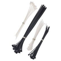 Lot de 70 colliers reutilisables 20x 3,6x 140 blanc + 20x 4,8x 200 noir + 15x 200x7,6 blanc + 15x 250x7,6 noir - INOTECH