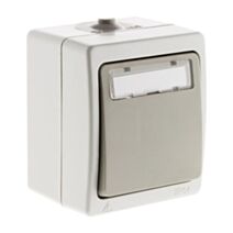 Bouton poussoir porte etiquette gris clair IP54 - akya - INOTECH