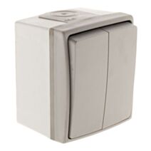 Interrupteur double va & vient etanche ip55- orok