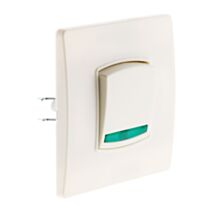 Bouton poussoir voyant borne-auto vis + griffes blanc - diwone