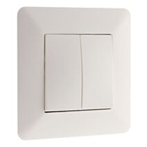 Interrupteur va-et-vient double 10a blanc - artezo - INOTECH