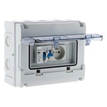 Coffret electrique etanche ip65 8 modules equipe livre avec accessoires - zenitech