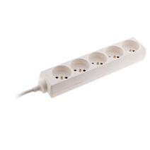 Multiprise 5 prises 16a 2P+T blanc - ZENITECH