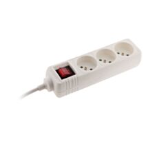Multiprise 3 prises 16a 2P+T + interrupteur blanc - ZENITECH