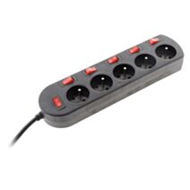 Multiprise sono 5 prises 16a 2P+T + 6 interrupteurs cable ho5vvf 3g1,5mm² 3m - ZENITECH