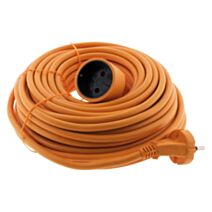 Rallonge électrique de jardin 16A Ho5Vv-F 2x 1,5 2P Sans Terre Orange 20m - ZENITECH