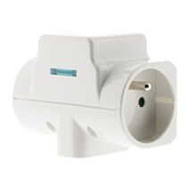 Fiche 3 prises Triplite parafoudre 2x16a 2P+T + 1x6a 2p blanc - INOTECH