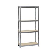 Etagère Métal/bois galvanisé 148x75x30cm (200kg)