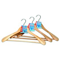 Cintre bois verni à epaulette