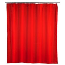 Rideau de douche 180x200 rouge anti moisissure