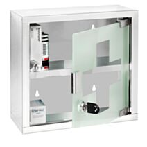 Armoire à pharmacie inox brillant 25x25