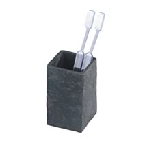 Gobelet brosse à dents Slate Rock polyrésine anthracite - WENKO