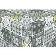 Nappe toile cirée revival gris 1,4x20m