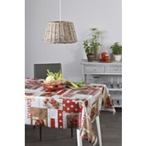 Nappe toile cirée rouge tomato 1,4x20m