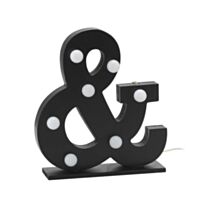Lampe LED Esperluette 20,5x21,5x5 0,6W Noir - MATHIAS 