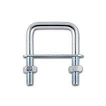 2 brides de fixation carrée pour tubes avec platine - CHAPUIS