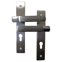 Poignées de porte à cylindre Theonidas aluminium entraxe 195mm - B BEAUTY