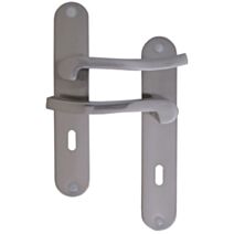 Poignées de porte trou clé Olaf aluminium - MR BRICOLAGE