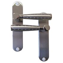 Poignées de porte Nina nickelé mat bec de cane entraxe 165mm - B BEAUTY