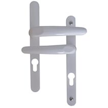 Poignées de porte à cylindre col long alu blanc - MR BRICOLAGE