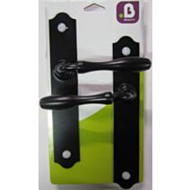 Poignées de porte bec de cane Manoir fer noir - MR BRICOLAGE