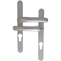 Poignées de porte à cylindre plaques etroite alu champagne - B BEAUTY