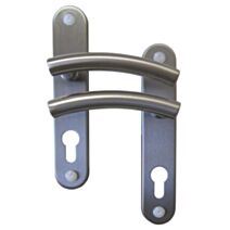 Poignées de porte à cylindre Josy nickelé mat trou entraxe 165mm - B BEAUTY