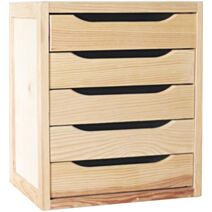 Bloc 5 tiroirs pin massif 45.8x39x30 - SERVARY