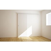Porte coulissante en applique - 83cm - blanc - TECNOPROFILS