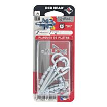 4 Chevilles Klix Métalliques Ø5x34mm + 5 Crochets - RED HEAD